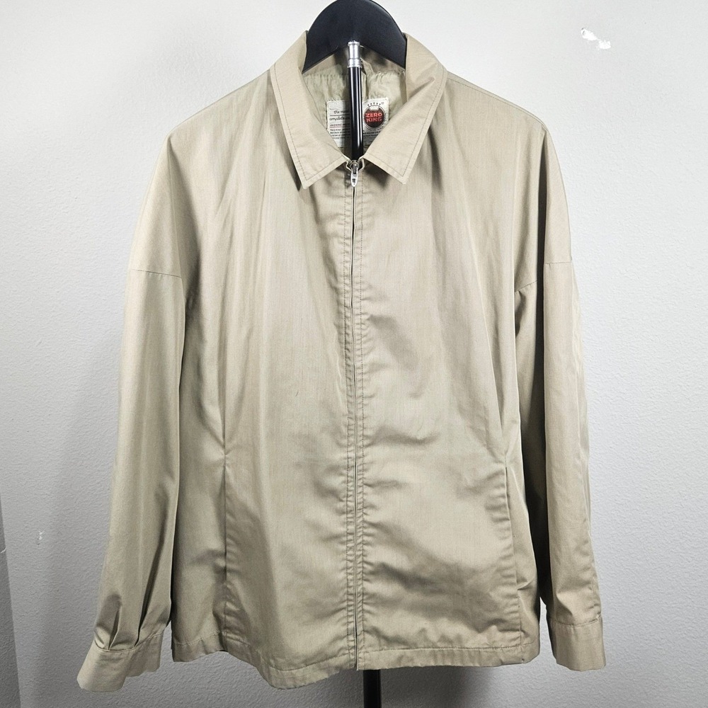 Zero King Harrington Jacket Mens 42 Tan Vintage Talon Zip Made in USA Heritage